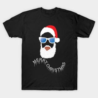 Cute Santa Claus with Merry Christmas text T-Shirt